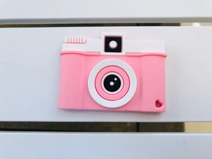 Pink Camera Silicone Teething Toy