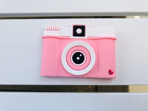 Pink Camera Silicone Teething Toy
